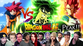 ⚡BROLY VS GOKU amp VEGETA🔥quotThis Blown Their MindsquotREACTION MASHUP PART2 Dragon Ball Super Brolyドラゴンボー [upl. by Chemar]