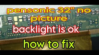 Pensonic led tv 32quot no picture backlight is ok [upl. by Nyberg295]