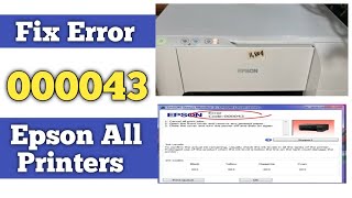 Fix Error 000043 In Epson L3116 L3110 L3150 L3156  Epson Printer red Light blinking Solutions [upl. by Nnairahs247]