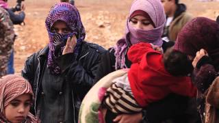 Syrian Refugees Crossing The Border To Jordan [upl. by Osmond677]