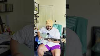 Chill fingerpicking on a baritone guitar drop A [upl. by Gratianna]