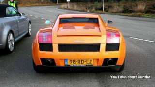 Orange Lamborghini Gallardo sounds  1080p HD [upl. by Campball]