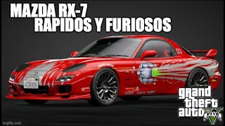 Mazda RX 7 FD3S Veilside de Dominic quotDomquot Toretto Auto de Rapido y furioso GTA V online [upl. by Rogergcam538]