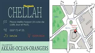 pharmacies De Garde rabat AKKARI  OCEAN  ORANGERS Ouvertes aujourdhui 🪰 2 Au 8 Septembre 2024 [upl. by Ainocal]