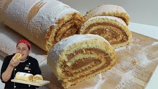 ROCAMBOLE DE DOCE DE LEITE FÁCIL I MASSA FOFINHA E DELICIOSA I RECEITA ECONÔMICA PASSO A PASSO [upl. by Lemmueu357]