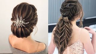 Wedding hairstyles  hair tutorial  1 min easy ponytail hairstyle hack  Easy and quick hairstyle [upl. by Roanna]