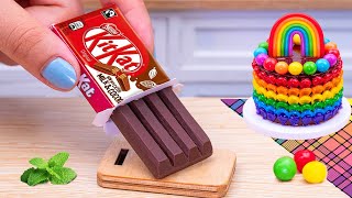 Best Miniature Chocolate Cake Decorating Ideas🔥Easy Making Mini Colorful Chocolate Kitkat Recipe [upl. by Neelyam267]