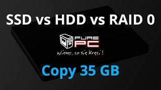 SSD vs HDD vs RAID 0  Copy test 35 GB different files [upl. by Desberg]