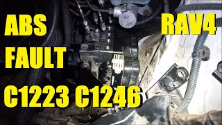 How to Diagnose and Repair Major ABS Fault C1223 C1246 Toyota RAV4 ABS TRAC VSC Warning Lights [upl. by Koby]