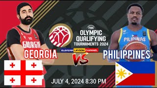 PHILIPPINES vs GEORGIA  FIBA Mens Olympic Qualifying Tournament 2024  LIVE Score [upl. by Nevram232]