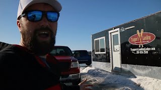 The Biggest Fish House I’ve Ever Camped In BURBOT amp TULLIBEE FISHING [upl. by Oisorbma]