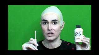 How to apply a latex bald cap  Special Effects Makeup Tutorial [upl. by Nohtan]