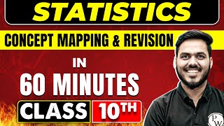 STATISTICS in 60 minutes  Maths Chapter  14  Class 10th Boards [upl. by Nivert]