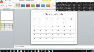 How to make calendar in MS PowerPoint [upl. by Aseuqram969]