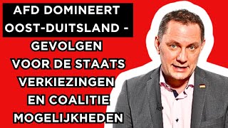 🔴AfD domineert OostDuitsland  Implicaties voor deelstaatverkiezingen en coalitiemogelijkheden [upl. by Sander]