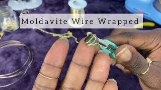 HOW TO•Wire Wrapped  Moldavite Crystal Necklace 🔮 [upl. by Moody]