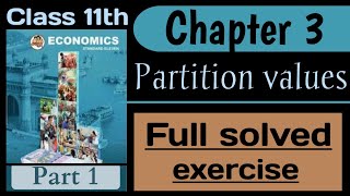 11th Economics Chapter 3 Part 1 partition value  Q no 1234 123 [upl. by Asiled523]