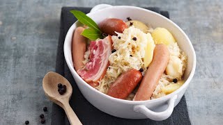 Recette  Choucroute traditionnelle [upl. by Dougald86]