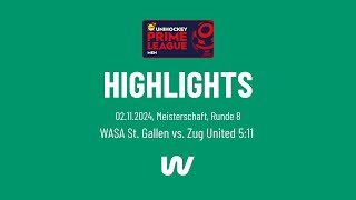 Highlights WASA St Gallen vs Zug United 511 [upl. by Krys]