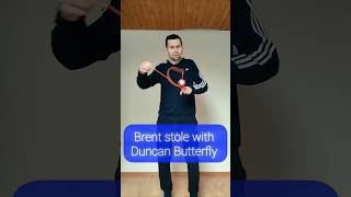 🦋 Brent stole yoyo trick with Duncan Butterfly yoyo shorts [upl. by Saxela]