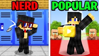 Minecraft but From NERD to POPULAR [upl. by Anelrad]