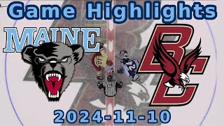 Maine at BC 20241110 Game Highlights [upl. by Vijnas]