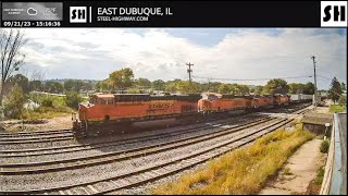 East Dubuque Live Railcam  East Dubuque IL SteelHighway [upl. by Hoeve]