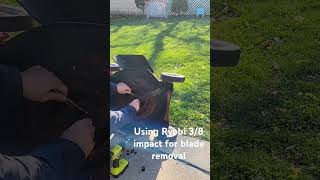 Using Ryobi PCL250B 38 impact for bolt removal [upl. by Yhtimit]