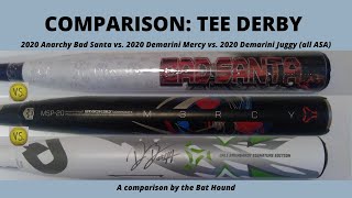 Bat Comparison 2020 Anarchy Bad Santa vs 2020 Demarini Mercy vs 2020 Demarini Juggy all ASA [upl. by Zetnom254]