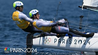 Italy takes comfortable 14point lead into mixed multihull medal race  Paris Olympics  NBC Sports [upl. by Clarisse]