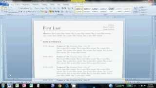 How to Make an Easy Resume in Microsoft Word [upl. by Euhc240]