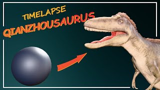 Timelapse of Qianzhousaurus 3D Model Creation for the 3D Dinopedia App [upl. by Tandy397]