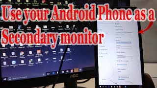 Use your Android Phone  Tablet as a Secondary monitormultiple monitors setup using android phone [upl. by Arac]