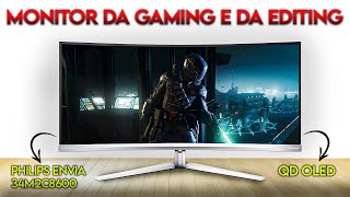 Monitor da Gaming ed Editing Philips Envia 34M2C8600 34 pollici QD OLED [upl. by Gobert293]