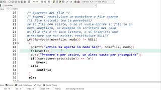 Linguaggio C  Apertura di un file con fopen [upl. by Coulombe63]