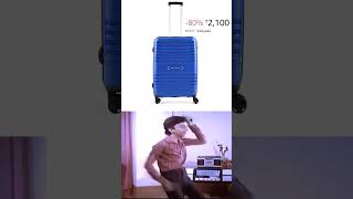 Aristocrat Harbour 66Cm Polypropylene Hardsided Medium Size 8 Wheels Spinner Blue Suitcase shorts [upl. by Atirac523]