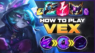 HOW TO PLAY VEX SEASON 14  Build amp Runes  Season 14 Vex guide  League of Legends [upl. by Repsac]