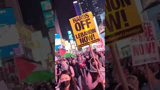 ProGAZA and LEBANON march in Times Square [upl. by Philender90]