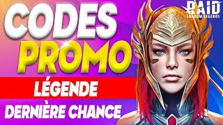 Codes Promo Raid Shadow Legends 2023🏅FR🏅Codes promotionnel non expiré RSL [upl. by Meghan]