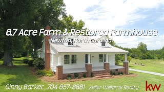 67 Acres and Beautifully Restored Farmhouse in Newton North Carolina [upl. by Anilegna390]