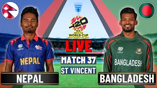 Live Nepal vs Bangladesh T20 World Cup Match 37 Live Match Score  NEP vs BAN Live match Today [upl. by Dugas22]