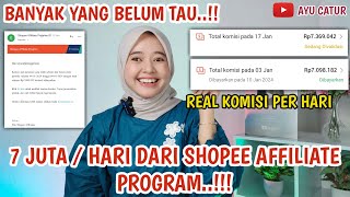 DAPAT 7 JUTA  HARI DARI SHOPEE AFFILIATE PROGRAM BONGKAR RAHASIA DAPAT KOMISI BANYAK DI SHOPEE [upl. by Felty]