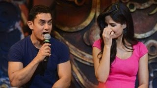 Aamir Khan REACTS to Salman Katrina WEDDING at Dhoom 3 Song Launch [upl. by Nywra]