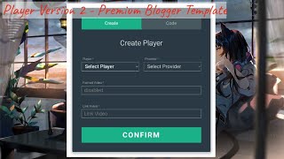 Template Player Streaming Blogger [upl. by Eiclek]