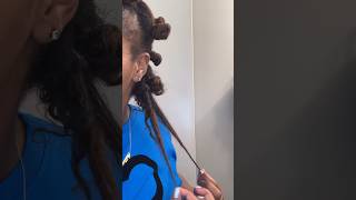 Bantu Knots On Type 4 Hair For Heatless Curls 💙🖤 naturalhair [upl. by Eillek]