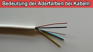 Aderfarben beim Stromkabel Bedeutung  NYM Kabel 5 adrig Farben der Drähte  Leiter [upl. by Vallery]