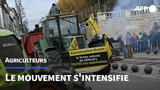 Manifestations dagriculteurs un peu partout en France  AFP [upl. by Shannon]