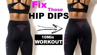 How to fix hip dip10 MINUTES HIP DIPS WORKOUT FOR WIDER HIPS  large hipsAbigail Ekweghi [upl. by Zorine]