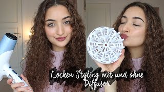 Locken mit oder ohne Diffusor föhnen Das ist das Ergebnis [upl. by Orlena]