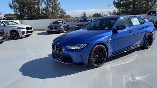 Tour the 2022 M3 Competition xDrive in Portimao Blue  4K [upl. by Idnas566]